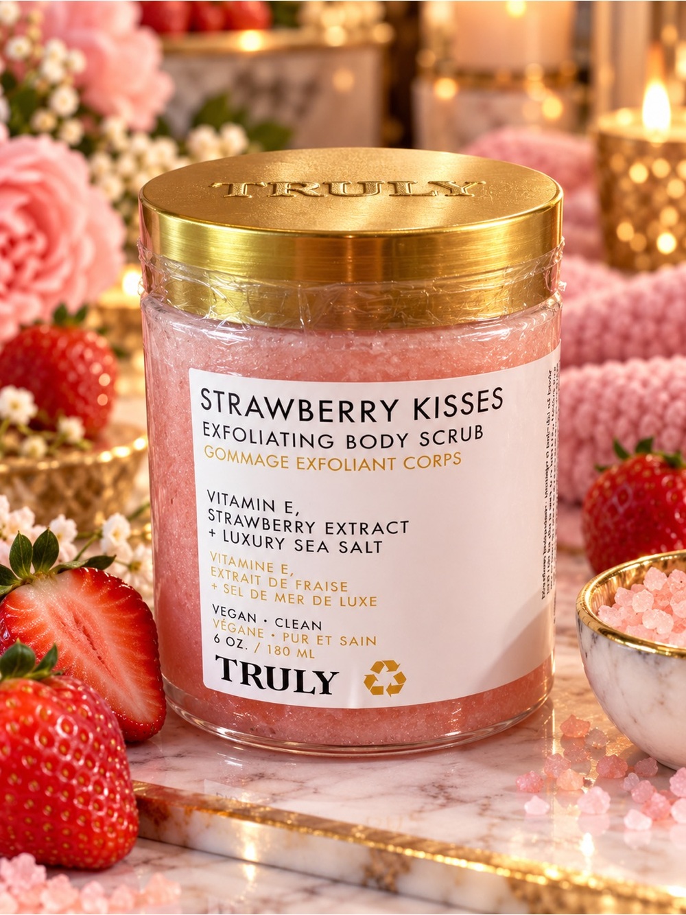 Truly Strawberry Kisses Body Scrub 6 oz NEW Sealed Discontinued